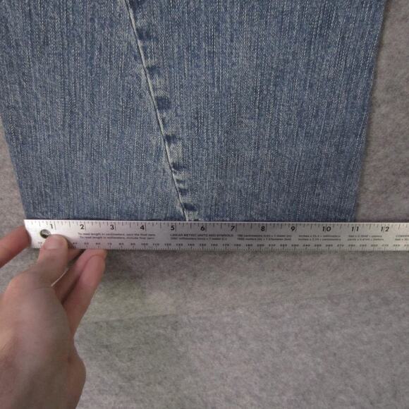 True Religion Jeans Mens 31 Blue Joey Distressed Flare Bootcut Made in USA - Picture 8 of 12